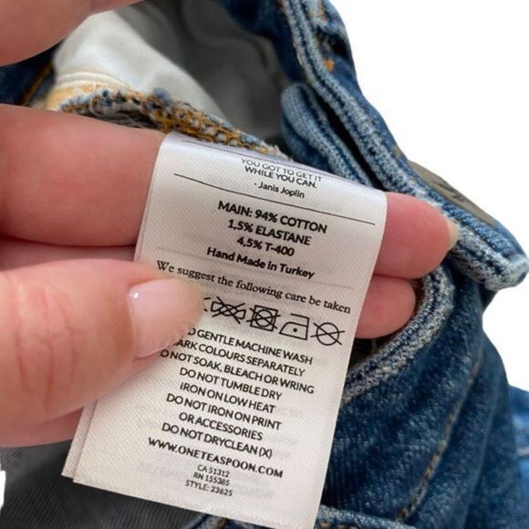 ONE TEASPOON Soho Blue Freebirds II High Waist Jean Sz 26 NWT - Picture 6 of 6